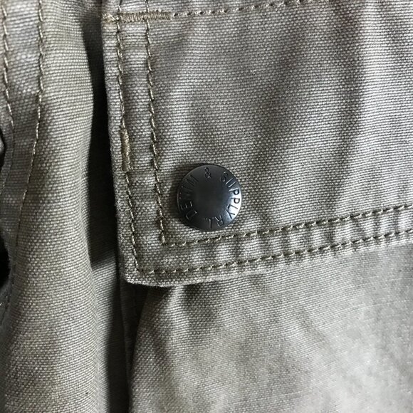 Rare DENIM & SUPPLY Ralph Lauren Field Motorcycle Jacket Khaki Green NEW XL - Picture 5 of 15